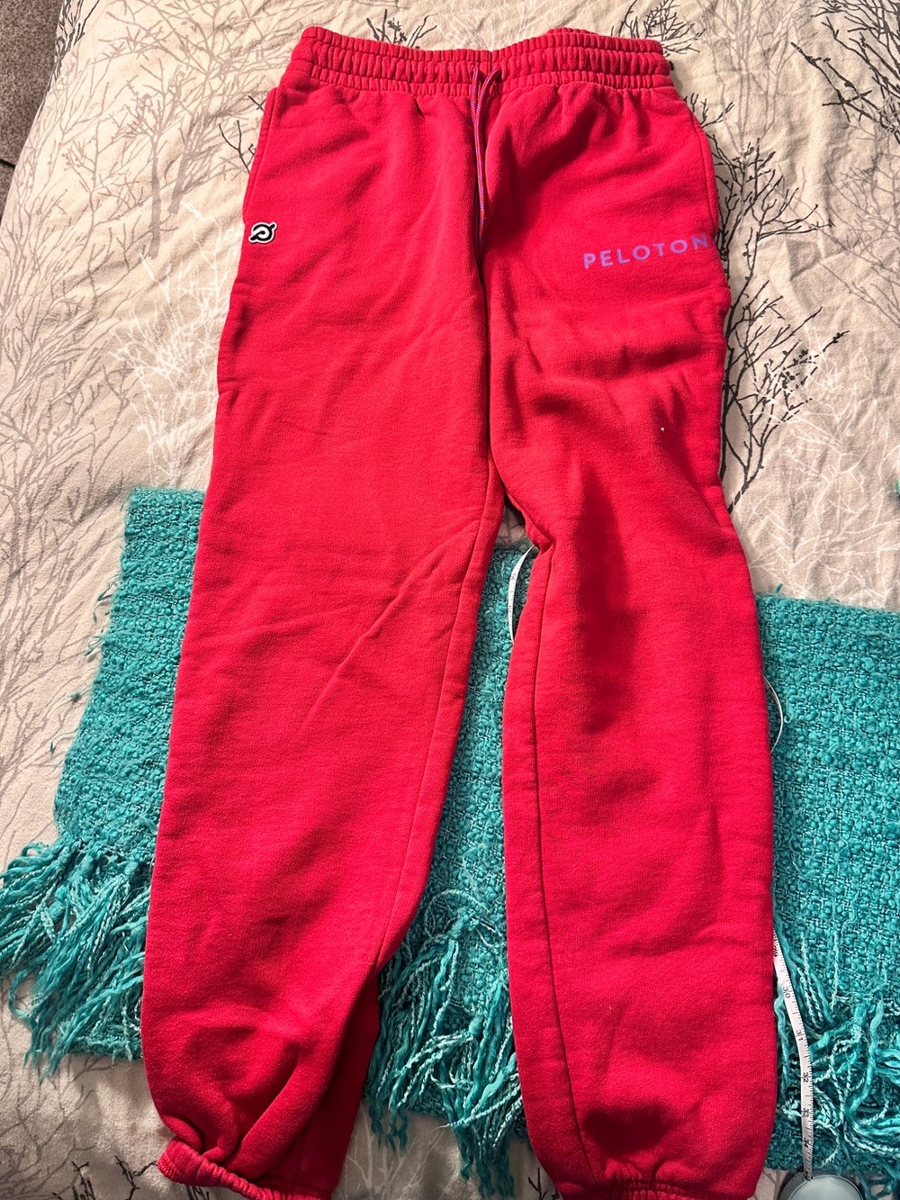 Peloton Raspberry Fleece Jogger Bottoms